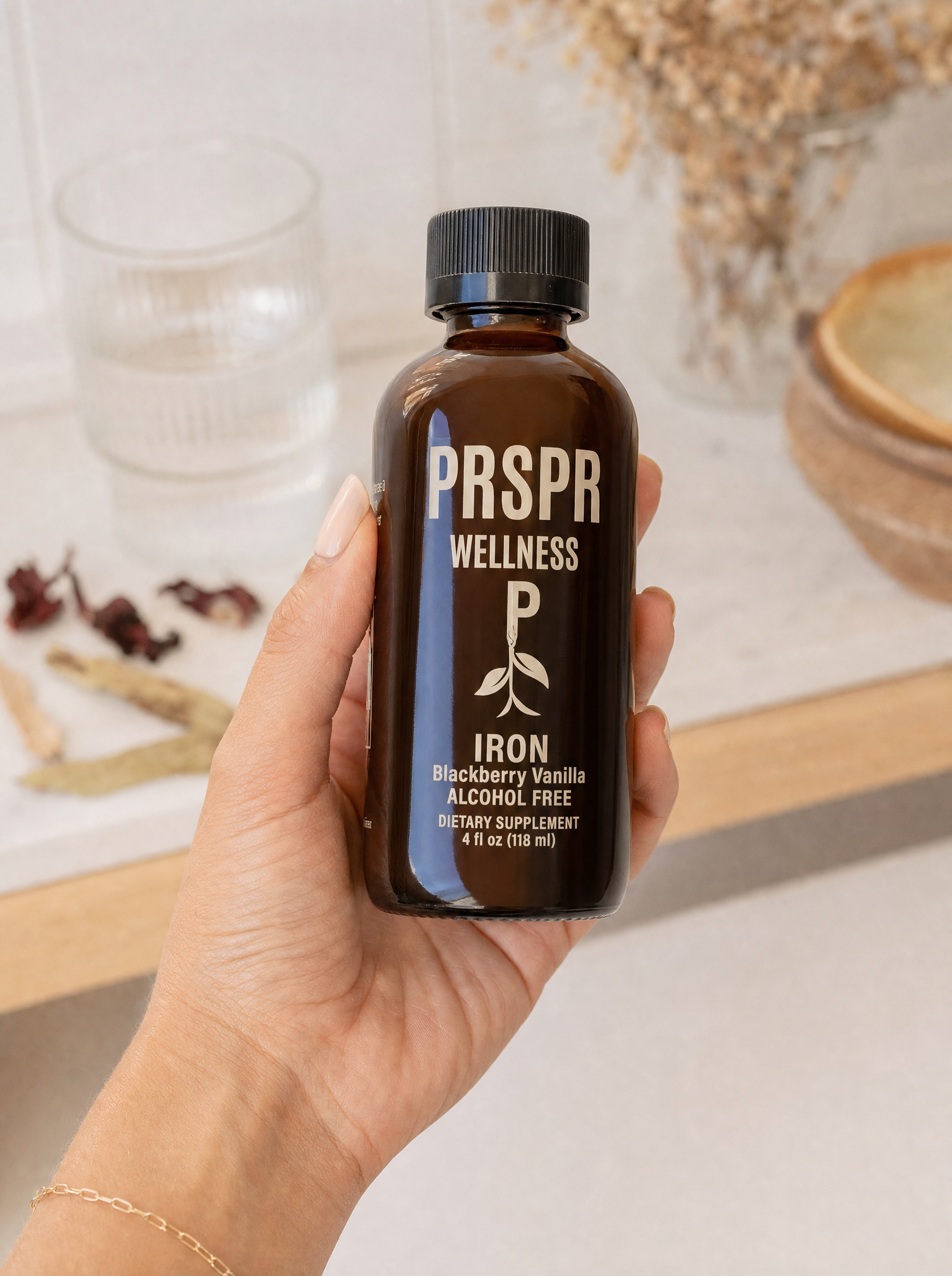 UGC-style wellness image featuring Liquid Iron