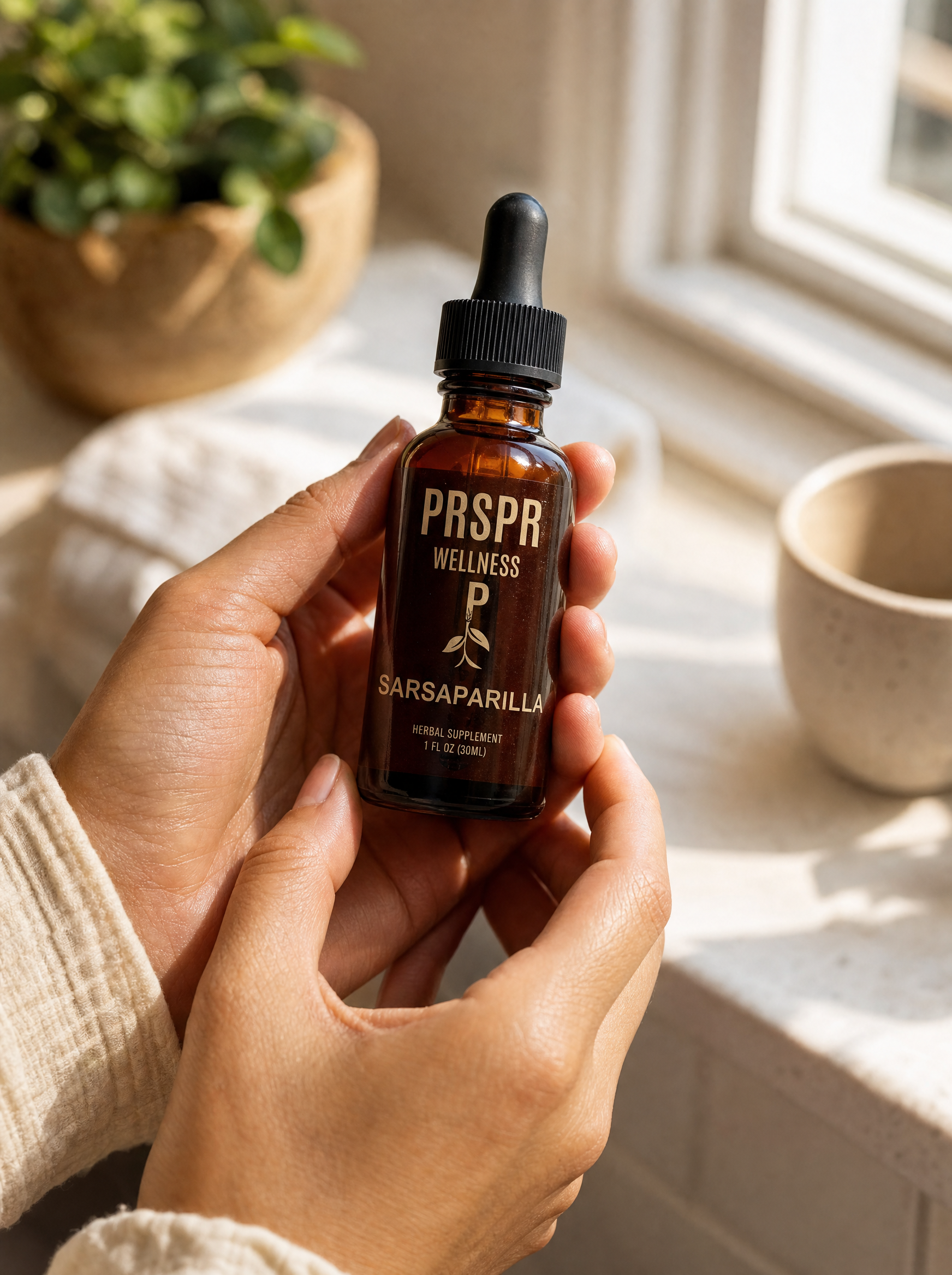 UGC-style wellness image featuring Sarsaparilla Nature's Iron